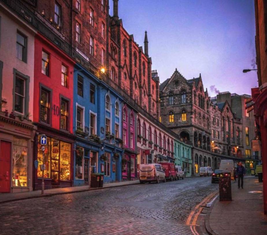 Colourful Edinburgh Street